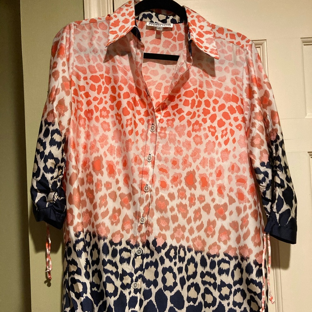 Mishca tunic pink leopard shirt